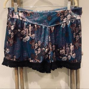 Band of Gypsies Velvet Fringe Shorts